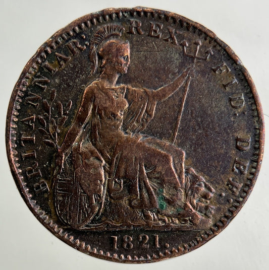 1821 George IV Farthing Coin | Very High Grade