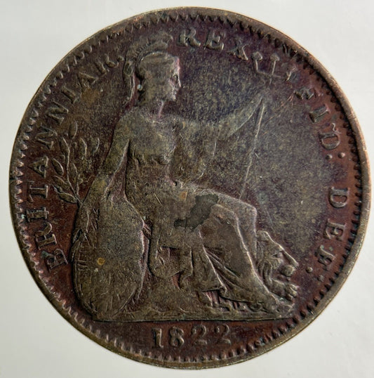 1822 George IV Farthing Coin | Fine Collectable Grade