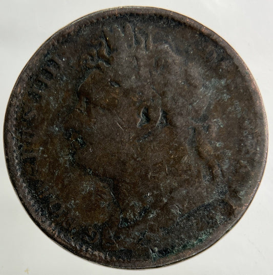 1821 George IV Farthing Coin | Fair Grade