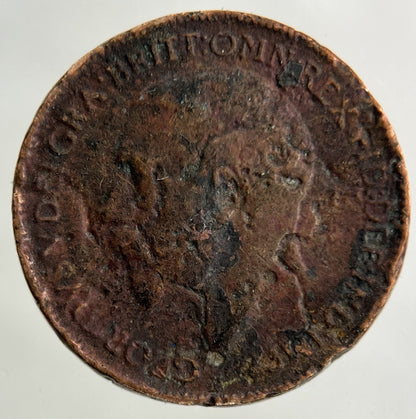 British George V Farthing Coin | Worn Grade