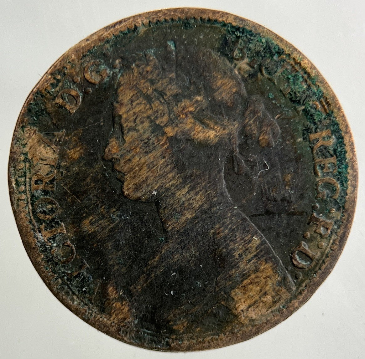 1862 Victoria Farthing Coin | Fair Grade