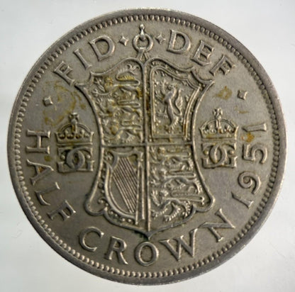 1951 George VI Half-Crown Coin | Fine Collectable Grade