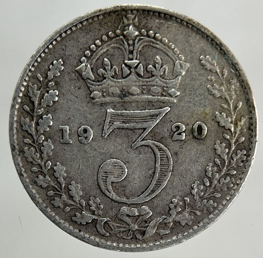 1920 George V Threepence Silver Coin | Fine Collectable Grade