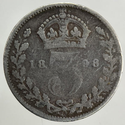 1898 Victoria Threepence Silver Coin | Collectable Grade