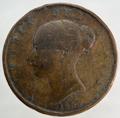 1853 Victoria Half-Penny Coin | Collectable Grade
