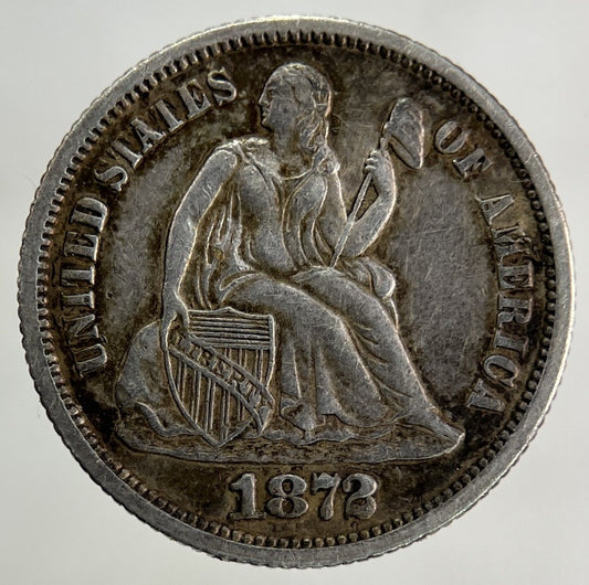 1872 US USA One Dime Silver Coin | Very High Grade