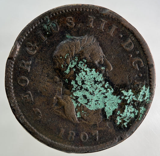 1807 George III 3rd Half-Penny Coin | Collectable Grade