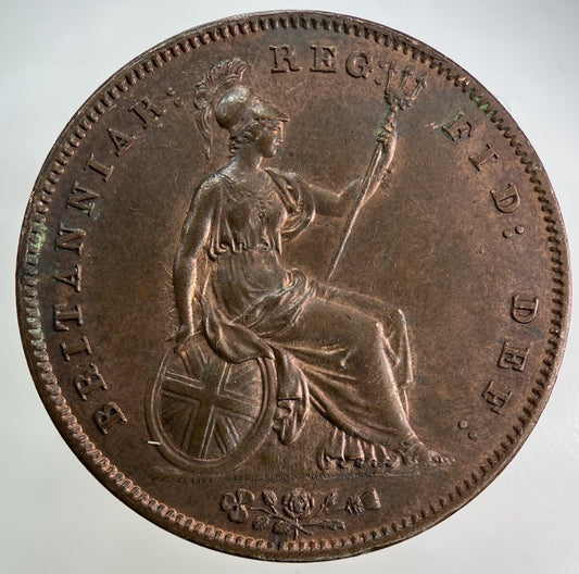 1858 Victoria One Penny Coin | Very Fine Grade