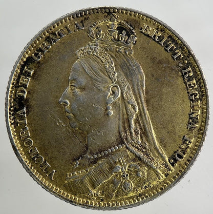 1887 Modified Victoria Shilling Silver Coin | Fine Collectable Grade