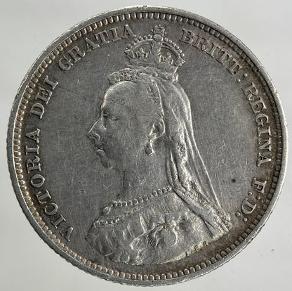 1887 Victoria Shilling Silver Coin | Fine Collectable Grade