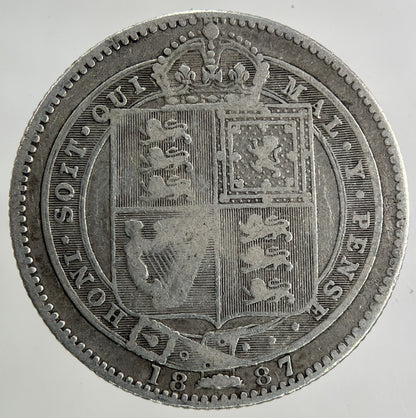 1887 Victoria Shilling Silver Coin | Collectable Grade