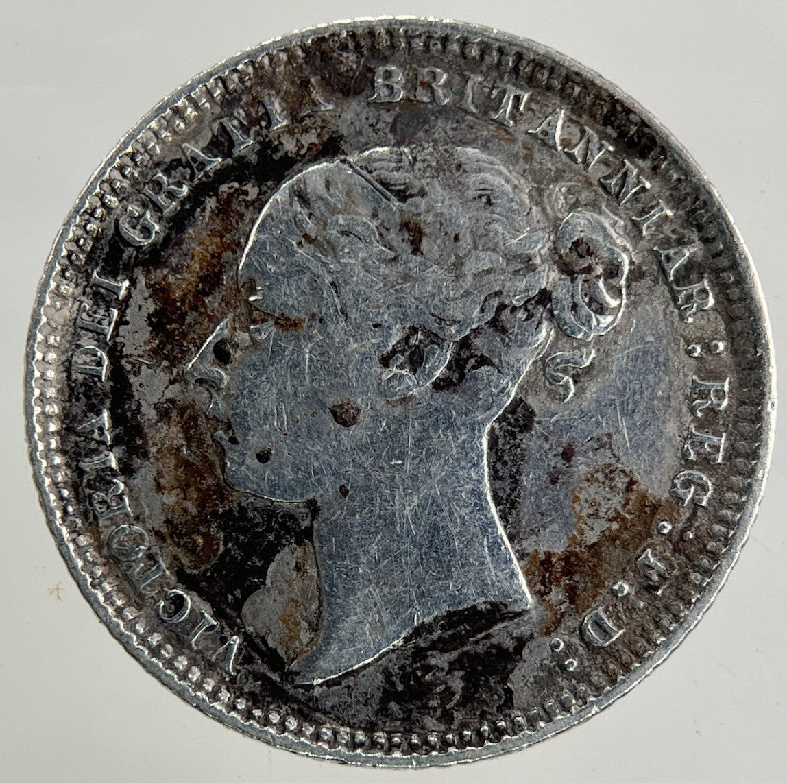 1872 Victoria Sixpence Silver Coin | Fine Collectable Grade