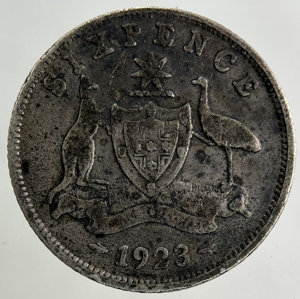 1923 Australia Sixpence Silver Coin | Collectable Grade