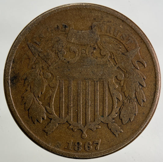 1867 US USA 2 Cents Coin | Collectable Grade
