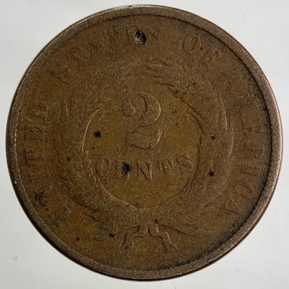 1867 US USA 2 Cents Coin | Collectable Grade