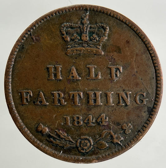 1844 Victoria Half Farthing Coin | Fine Collectable Grade