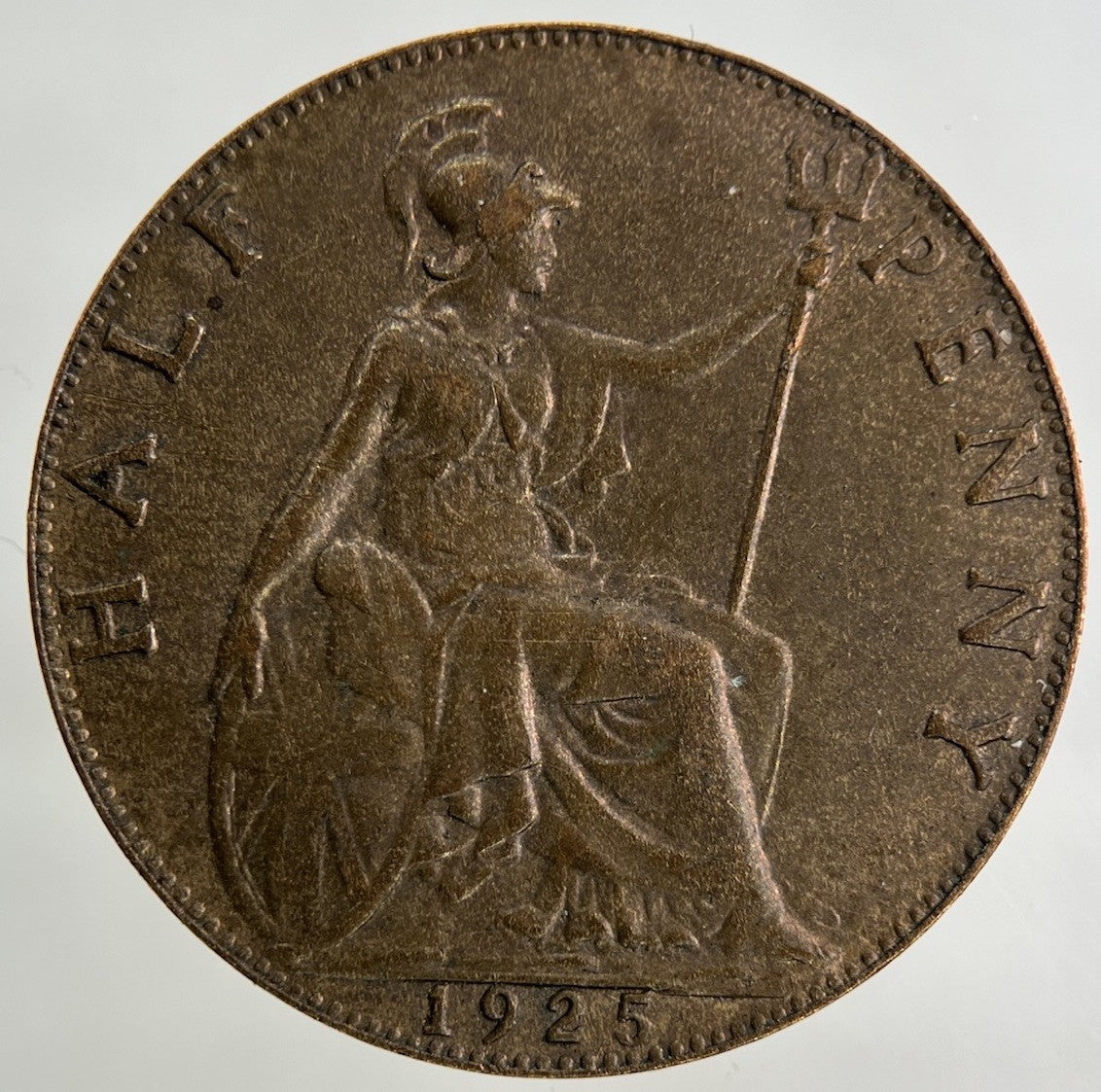 1925 George V Half-Penny Coin | Fine Collectable Grade