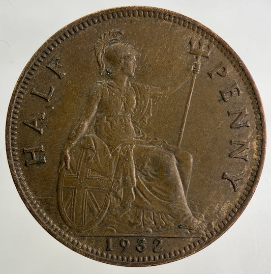 1932 George V Half-Penny Coin | Very High Grade