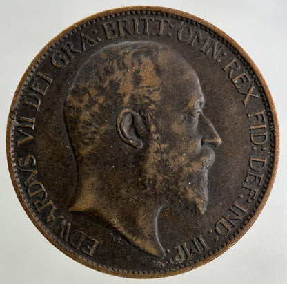 1907 Edward VII Half-Penny Coin | Fine Collectable Grade