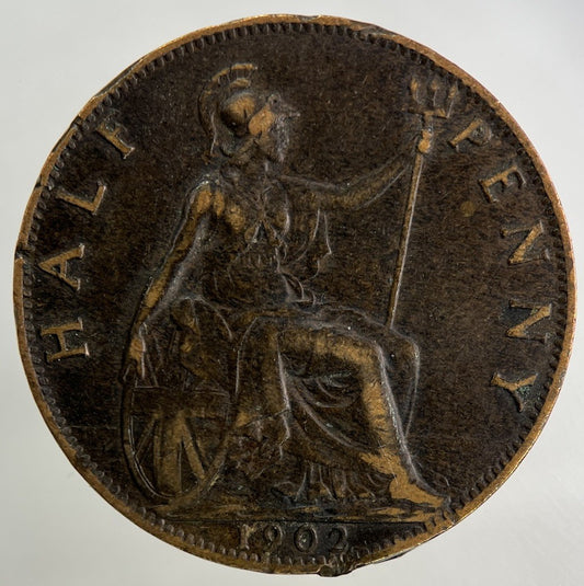 1902 Edward VII Half-Penny Coin | Fine Collectable Grade