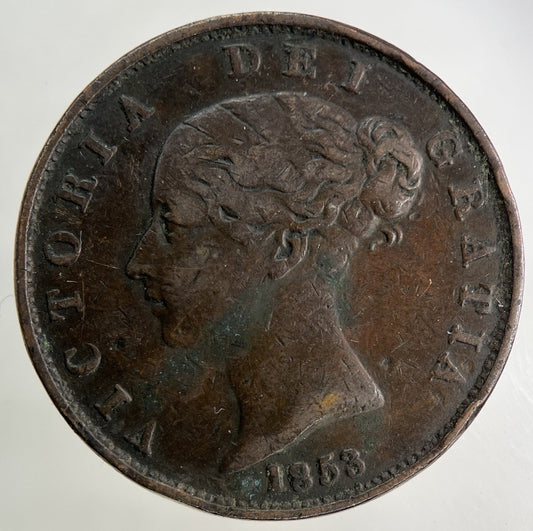 1853 Victoria Half-Penny Coin | Fine Collectable Grade