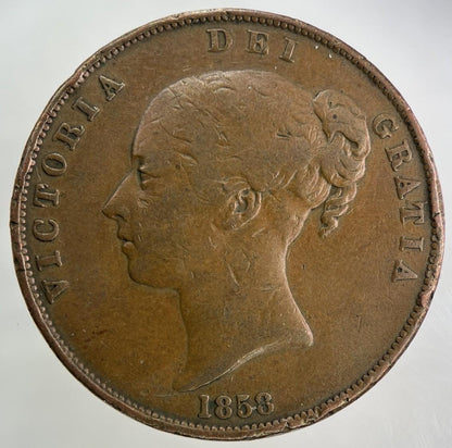 1853 Victoria One Penny Coin | Collectable Grade