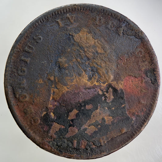 1826 George IV One Penny Coin | Fair Grade