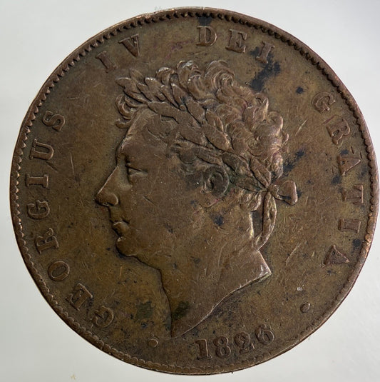 1826 George IV Half-Penny Coin | Fine Collectable Grade