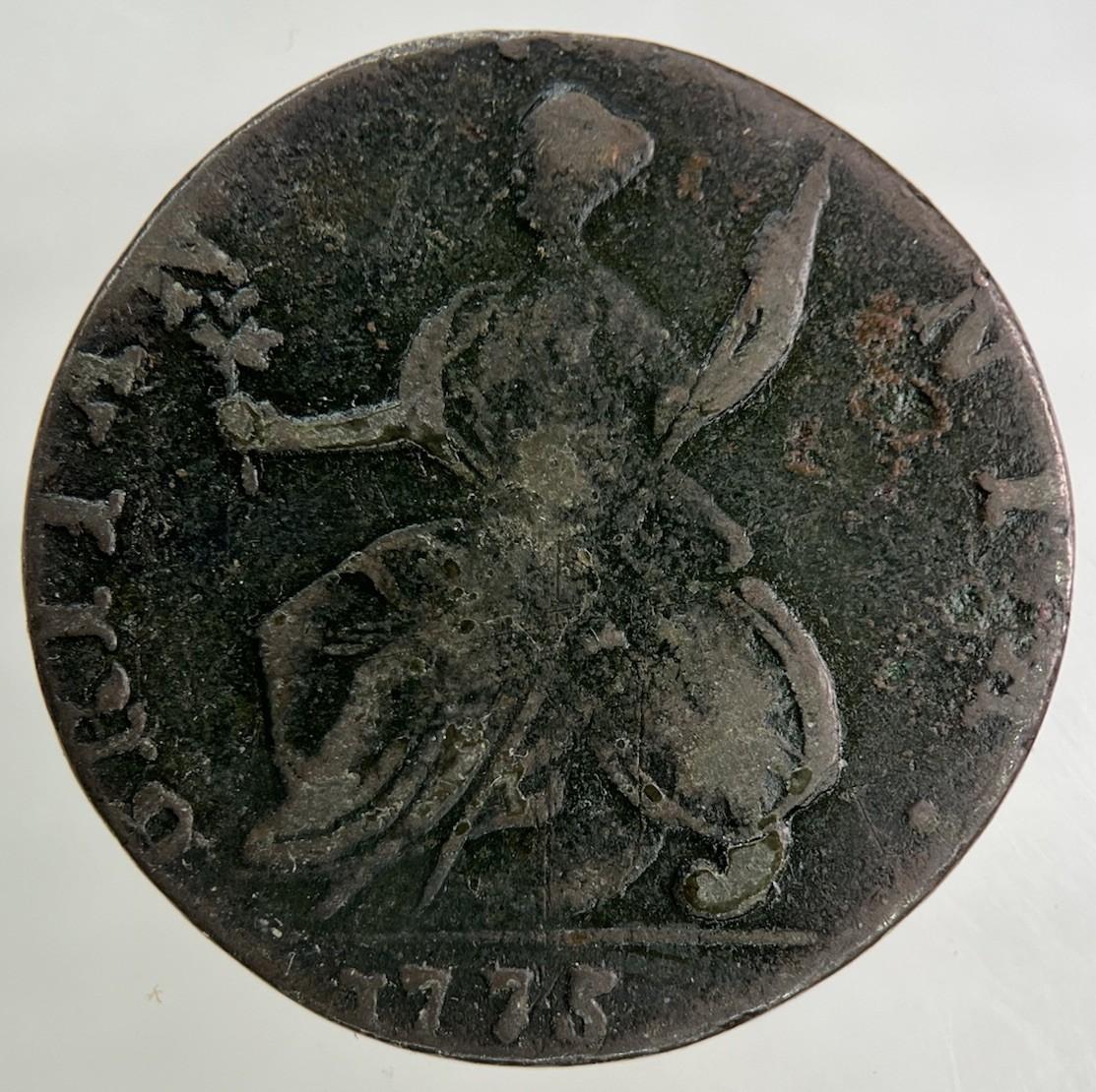 1775 George III 3rd Half-Penny Coin | Fine Collectable Grade