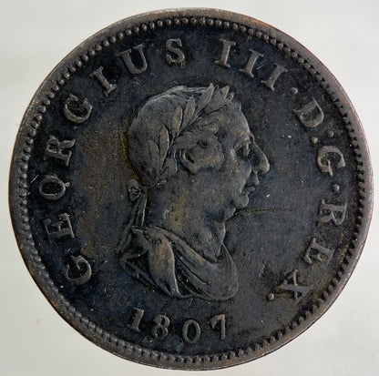 1807 George III 3rd Half-Penny Coin | Fine Collectable Grade
