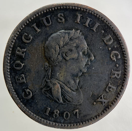 1807 George III 3rd Half-Penny Coin | Fine Collectable Grade