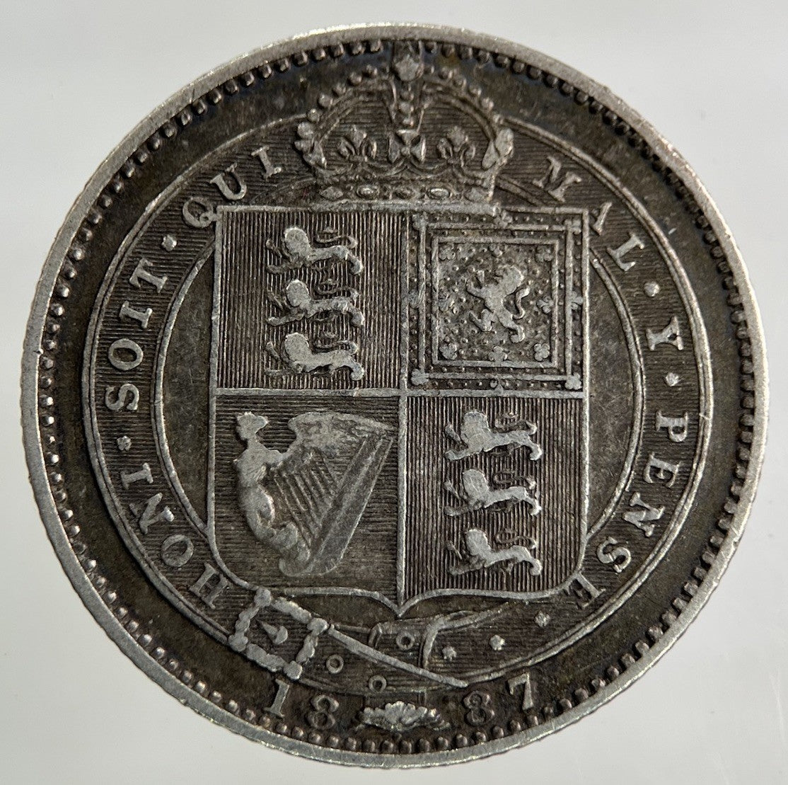 1887 Victoria Shilling Silver Coin | Collectable Grade