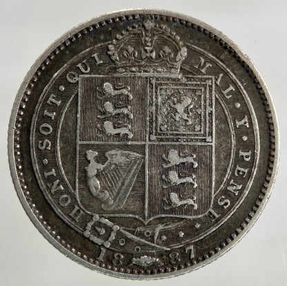 1887 Victoria Shilling Silver Coin | Collectable Grade