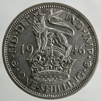 1946 George VI Shilling Silver Coin | Fine Collectable Grade