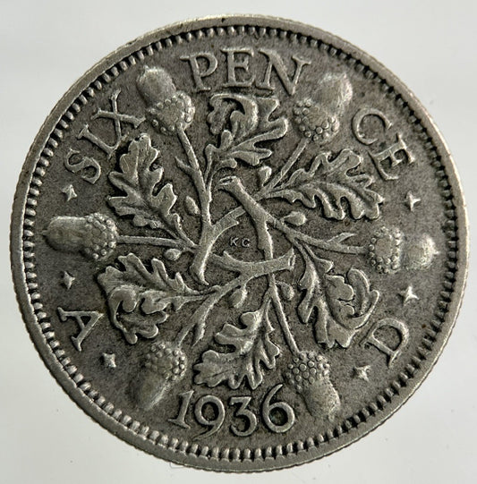 1936 George V Sixpence Silver Coin | Fine Collectable Grade