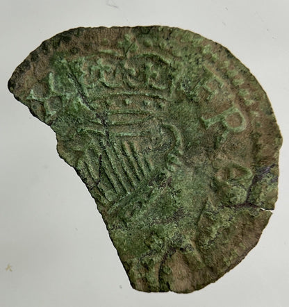 1625-34 Irish Harp Farthing Hammered Coin | Collectable Grade