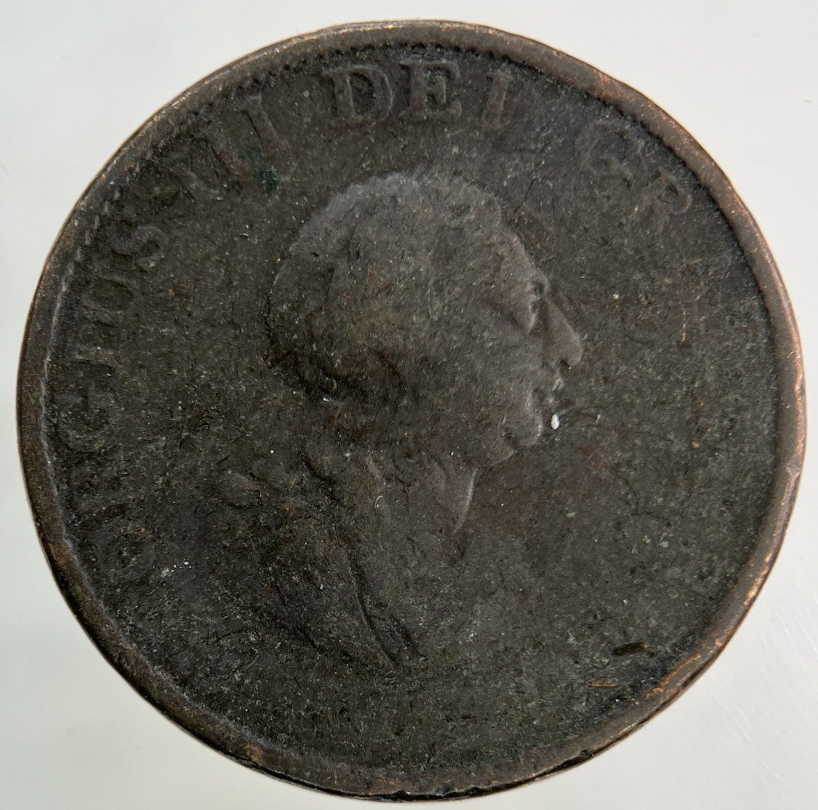 1799 George III 3rd Half-Penny Coin | Fair Grade