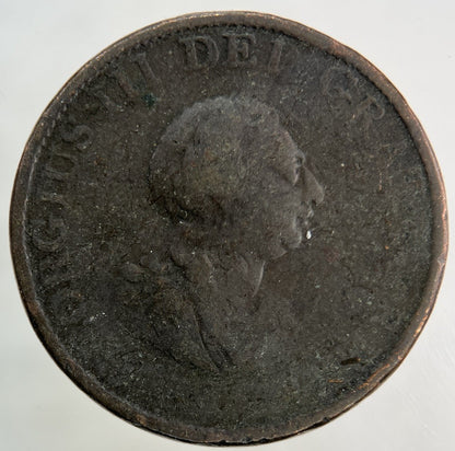 1799 George III 3rd Half-Penny Coin | Fair Grade