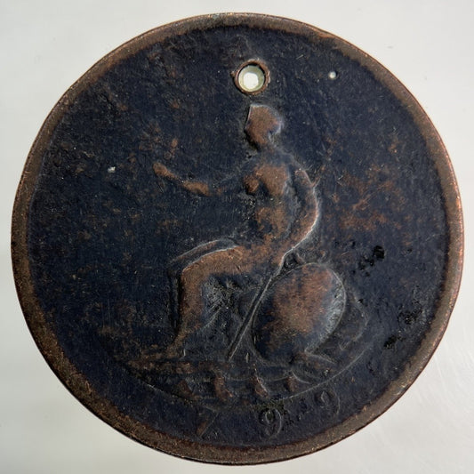 1799 George III 3rd Half-Penny Coin | Worn Grade