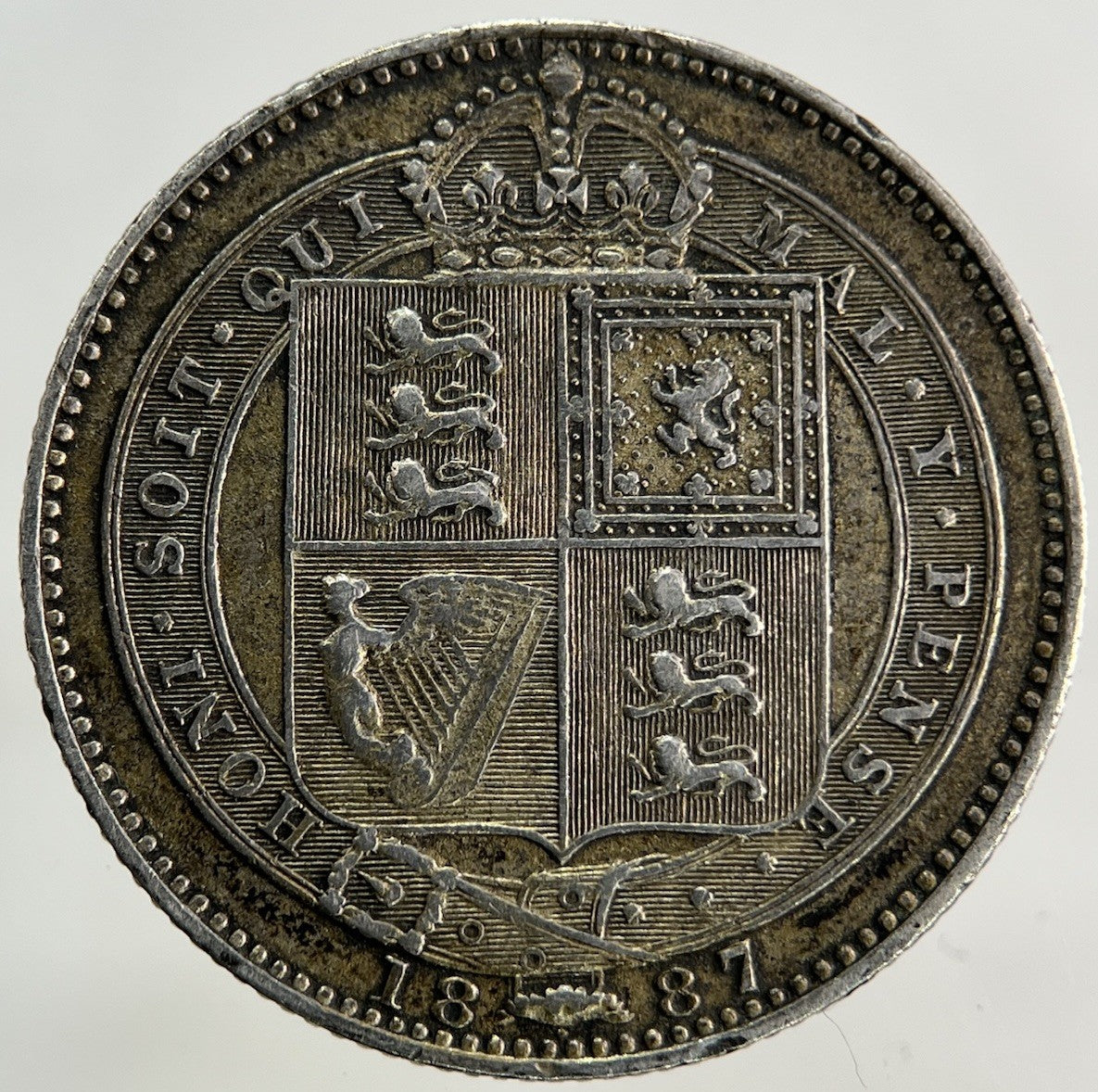 1887 Victoria Shilling Silver Coin | Fine Collectable Grade