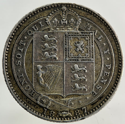 1887 Victoria Shilling Silver Coin | Fine Collectable Grade