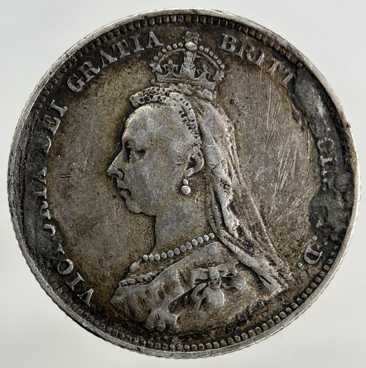 1887 Victoria Shilling Silver Coin | Fine Collectable Grade