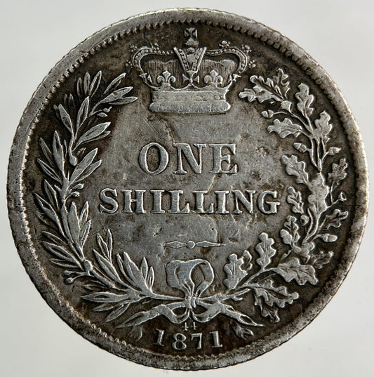 1871 Victoria Shilling Silver Coin | Fine Collectable Grade
