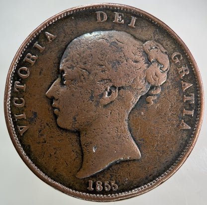 1855 Victoria One Penny Coin | Collectable Grade