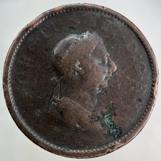 British George III 3rd One Penny Coin | Fair Grade