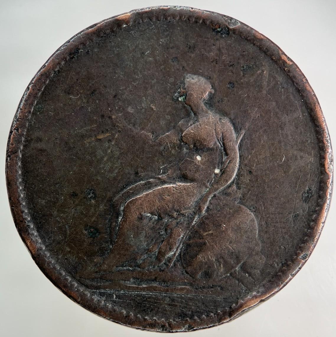 British George III 3rd One Penny Coin | Fair Grade