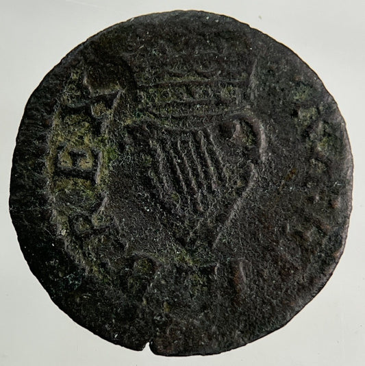 1625-34 Irish Harp Farthing Hammered Coin | Collectable Grade