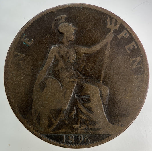 1896 Victoria One Penny Coin | Collectable Grade