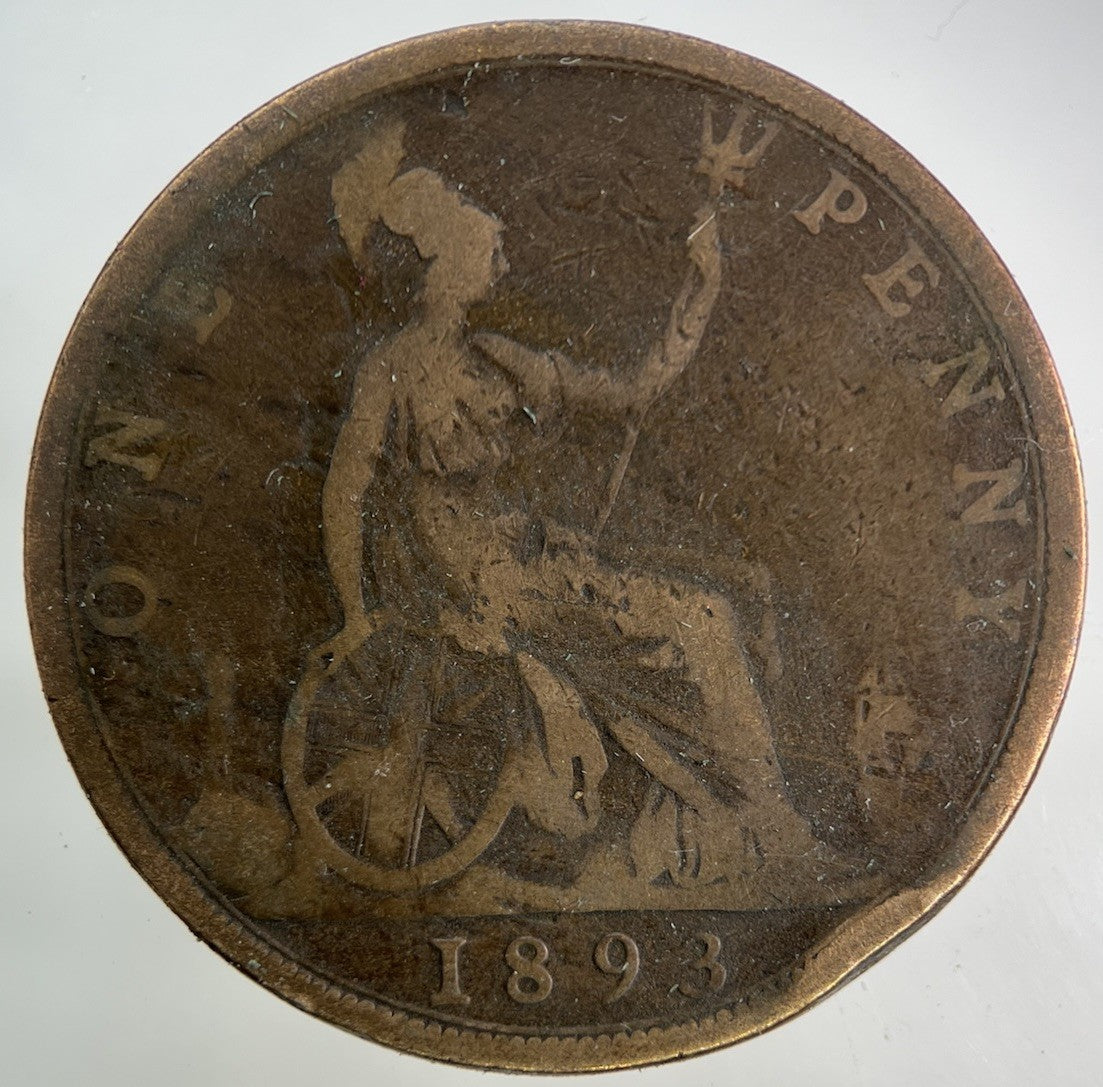 1893 Victoria One Penny Coin | Collectable Grade