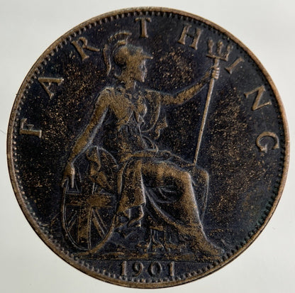 1901 Victoria Farthing Coin | Fine Collectable Grade